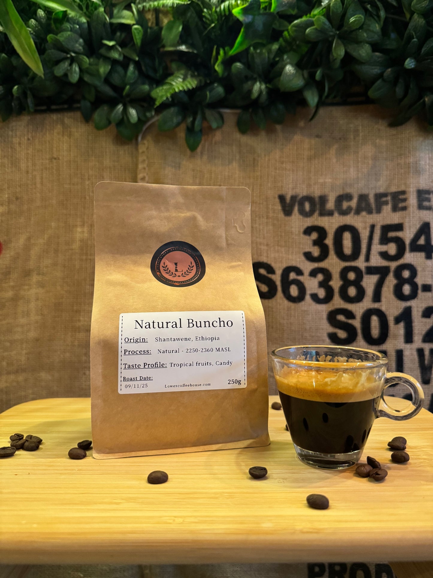 SPECIALITY COFFEE BEANS - NATURAL BUNCHO, SHANTAWENE, ETHIOPIA, SINGLE ORIGIN